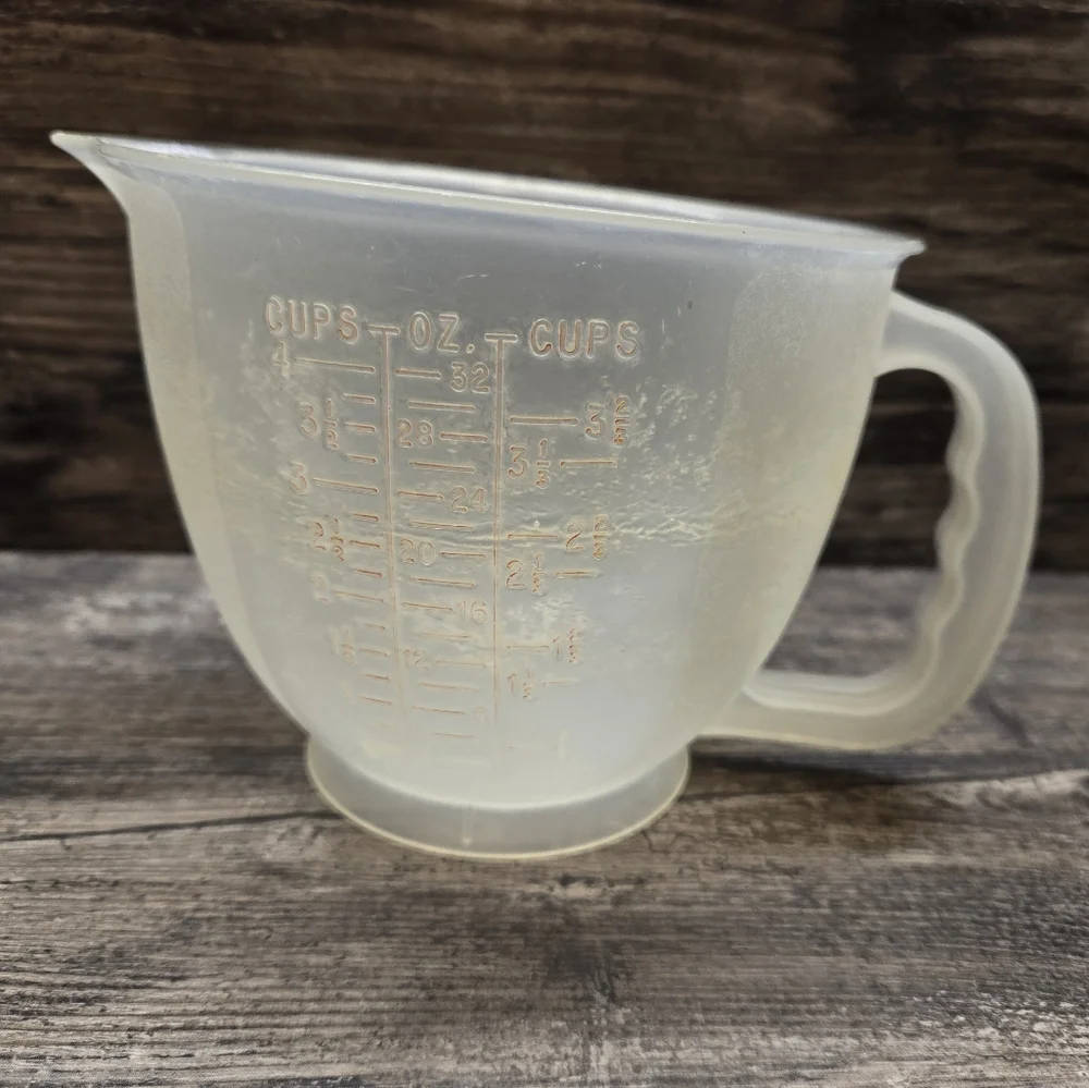 Vintage Tupperware 4-Cup Mix N Store Measuring Pitcher/Bowl‎ No Lid 1288-6 1977